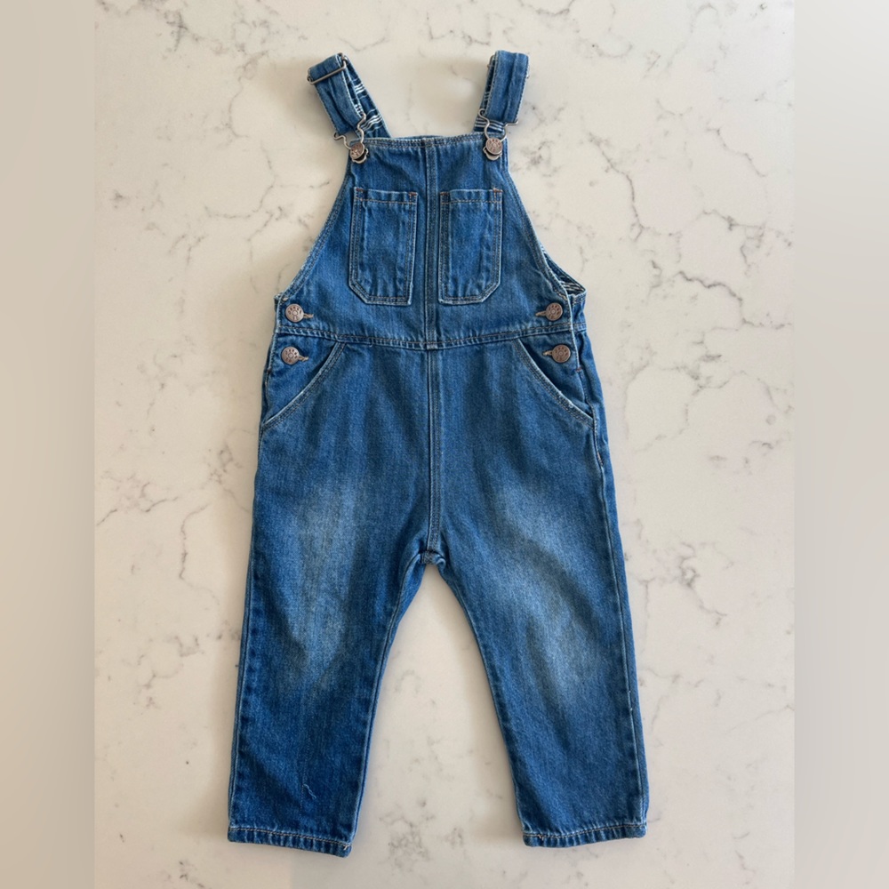 Zara Baby Boy Blue Denim Overalls